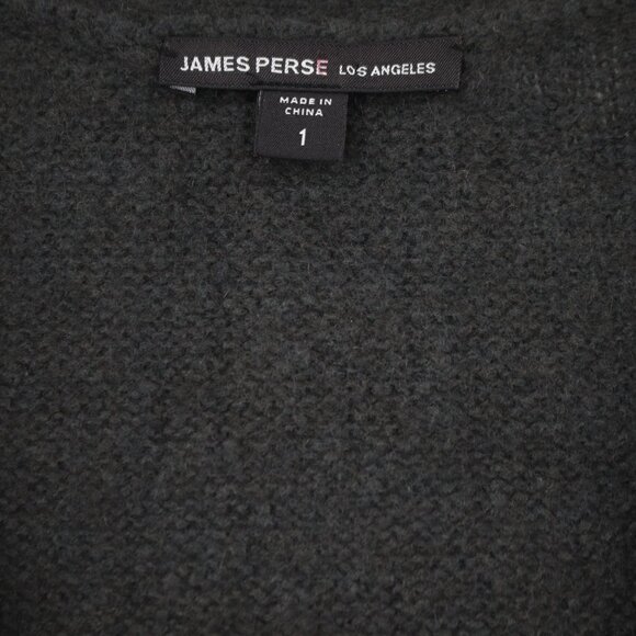 JAMES PERSE sweater Cardigan Womens 1 Cashmere Knit Long Sleeve V Neck green - Picture 3 of 11